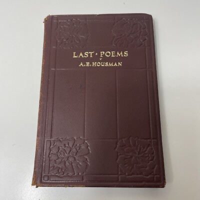 Last Poems A.E. Housman 1941 Brown Hardcover S