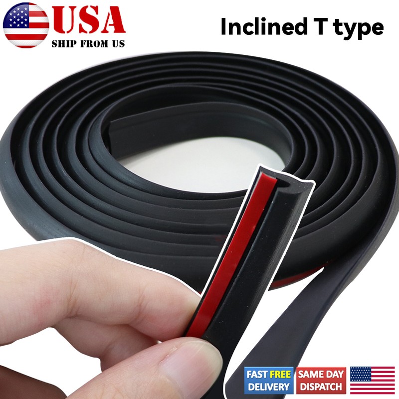 2M T-Type Car Door Rubber Seal Strip Hood Trunk Edge Bumper Guard Weather Strip