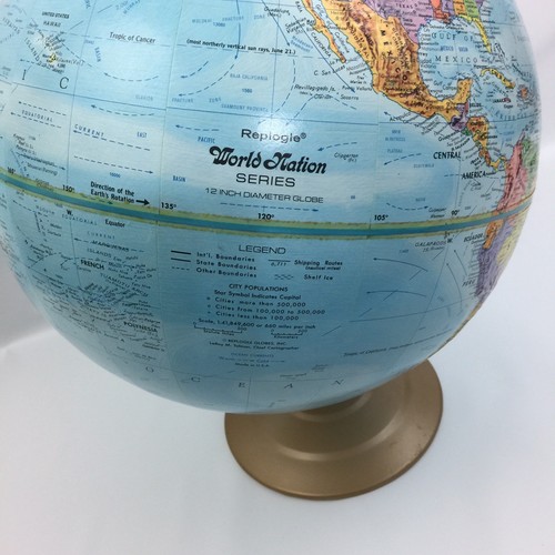 Vintage Globe Replogle World Nation Series 12