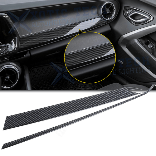 Inner Copilot Dashboard Control Carbon Fiber Decal For Chevy Camaro 2016-2024