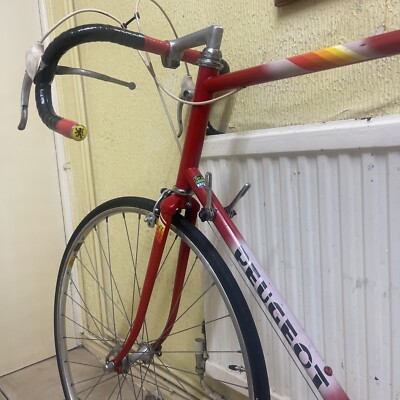 VINTAGE XXL RED PEUGEOT RACER ROAD BIKE 25" INCHES FRAME, WHEELS 700C SERVICED…