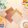 Saypacck 100 Pack Scalloped Cocktail Napkins with Gold Foil Accents Beverage Napkins Scalloped Disposable Paper Napkins for Wedding Shower Baby Dinner Birthday Party Supplies 5 x 5'' (Earth Tone)