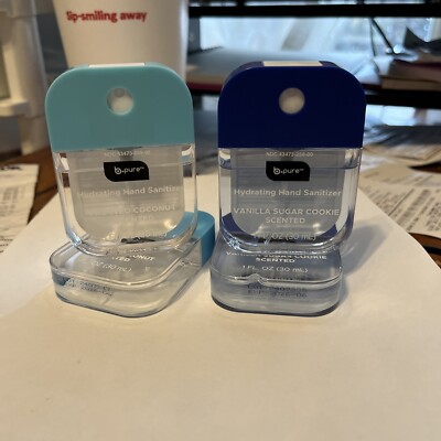 B Pure 4 Hand Sanitizers. 2 Vanilla Sugar Cookie/ 2 Frosted Coconut. 1 Floz Each
