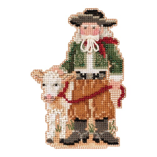 Pampas Santa Cross Stitch Kit Mill Hill 2019 South American Santas MH201931