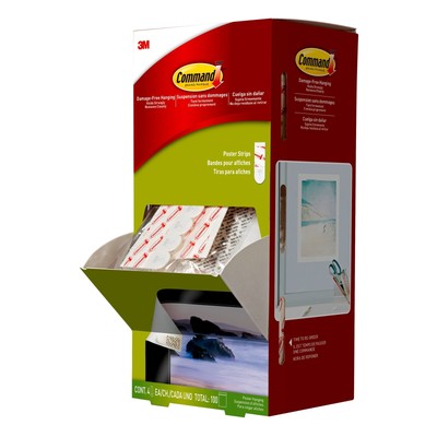Command Poster Strips Bulk Pack, 400-Command Strips, Damage-Free, White