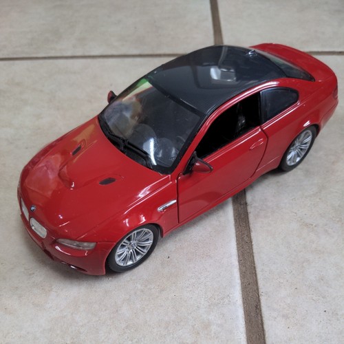 New Ray 2008 BMW M3 Coupe 1/24 Scale Red Black Carbon Fiber