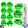 1 inch QC Approval Labels Green Inventory Quality Control Stickers for Warehouse Quality Control Check Tested Pass 1000pcs