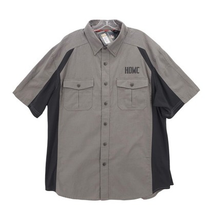 NWT HARLEY DAVIDSON Shirt HDMC Wrinkle Resistant Snap Button Graphic Back 2XL