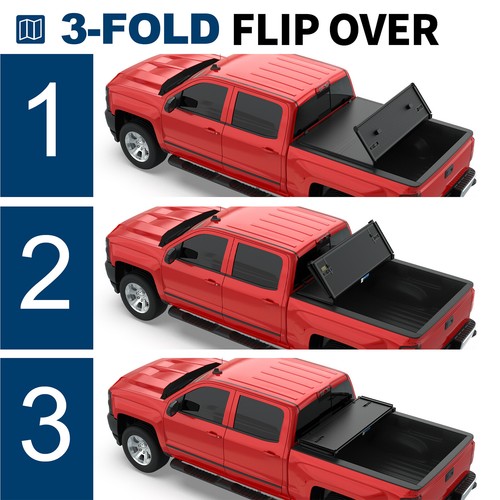 5.8FT Hard Solid Tonneau Cover For 2007-2024 Silverado Sierra 1500 Truck Bed