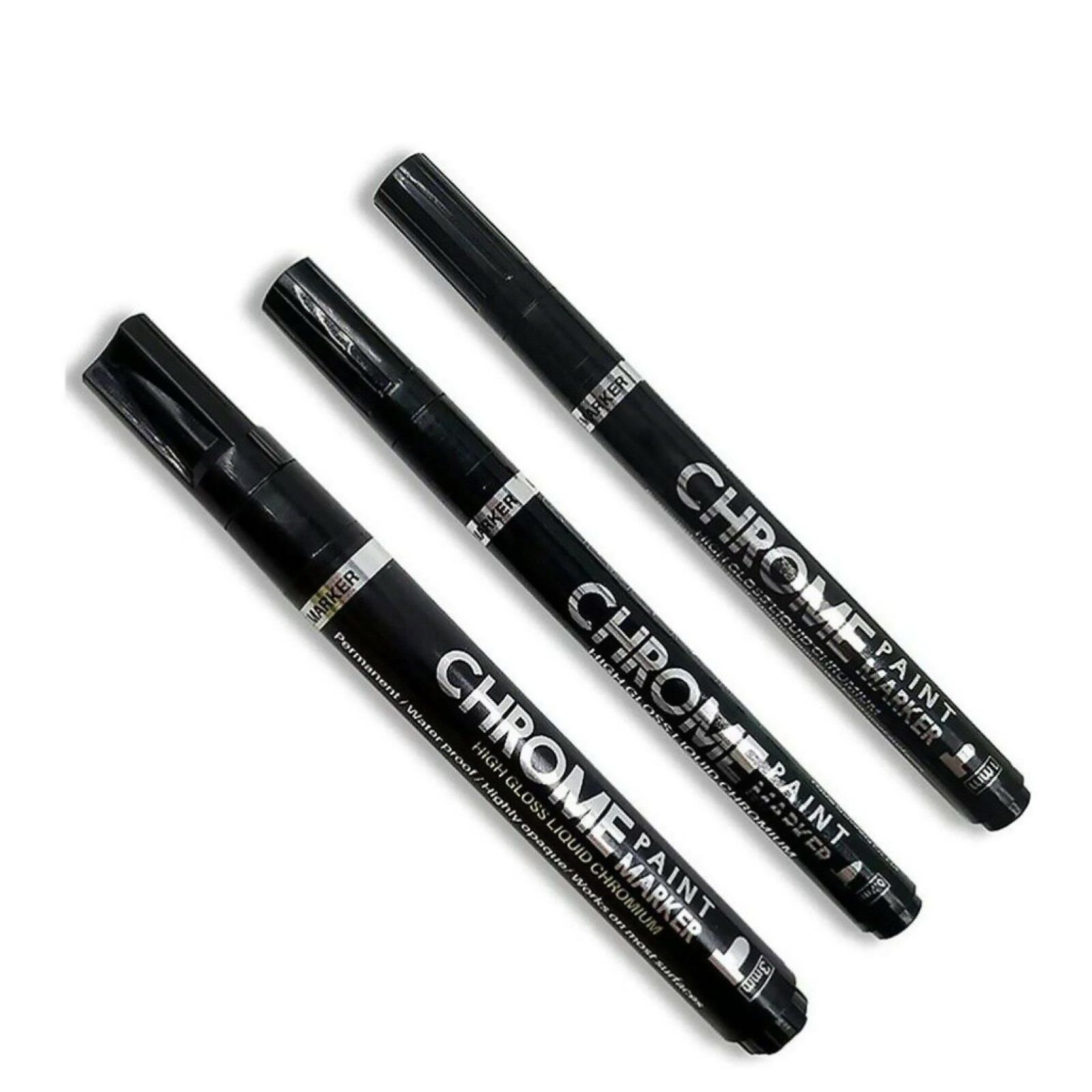 3 Size Set Silver Art Liquid Mirror Chrome DIY Highlight Mar