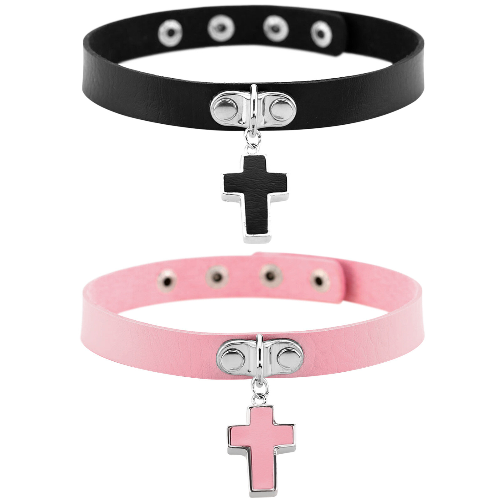Rosen Kreuzguilty cross leather choker ファッション メンズ guilty