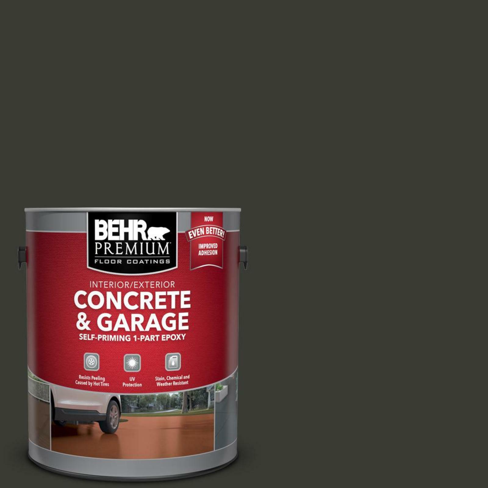 1 Gal Jet Black Epoxy Paint Concrete Garage Basement Floor Patio