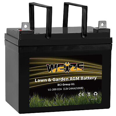 Lawn & Garden AGM Battery, BCI Group U1 12V 200CCA SLA Battery for Lawn, Mowers