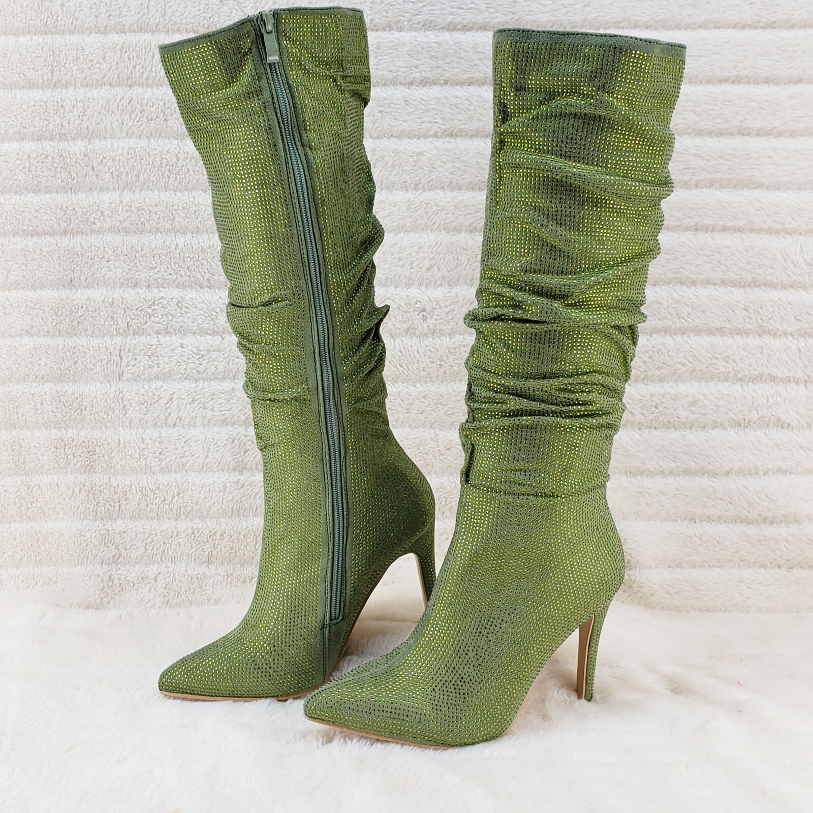 靴 pointed-CURLS / GREEN & LIGHT GREEN Brooks-Unisex-QW-K-v4-Spike-On