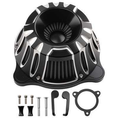 Billet Air Filter for Harley Road King Classic FLHRC 2008-2013 Black Chrome