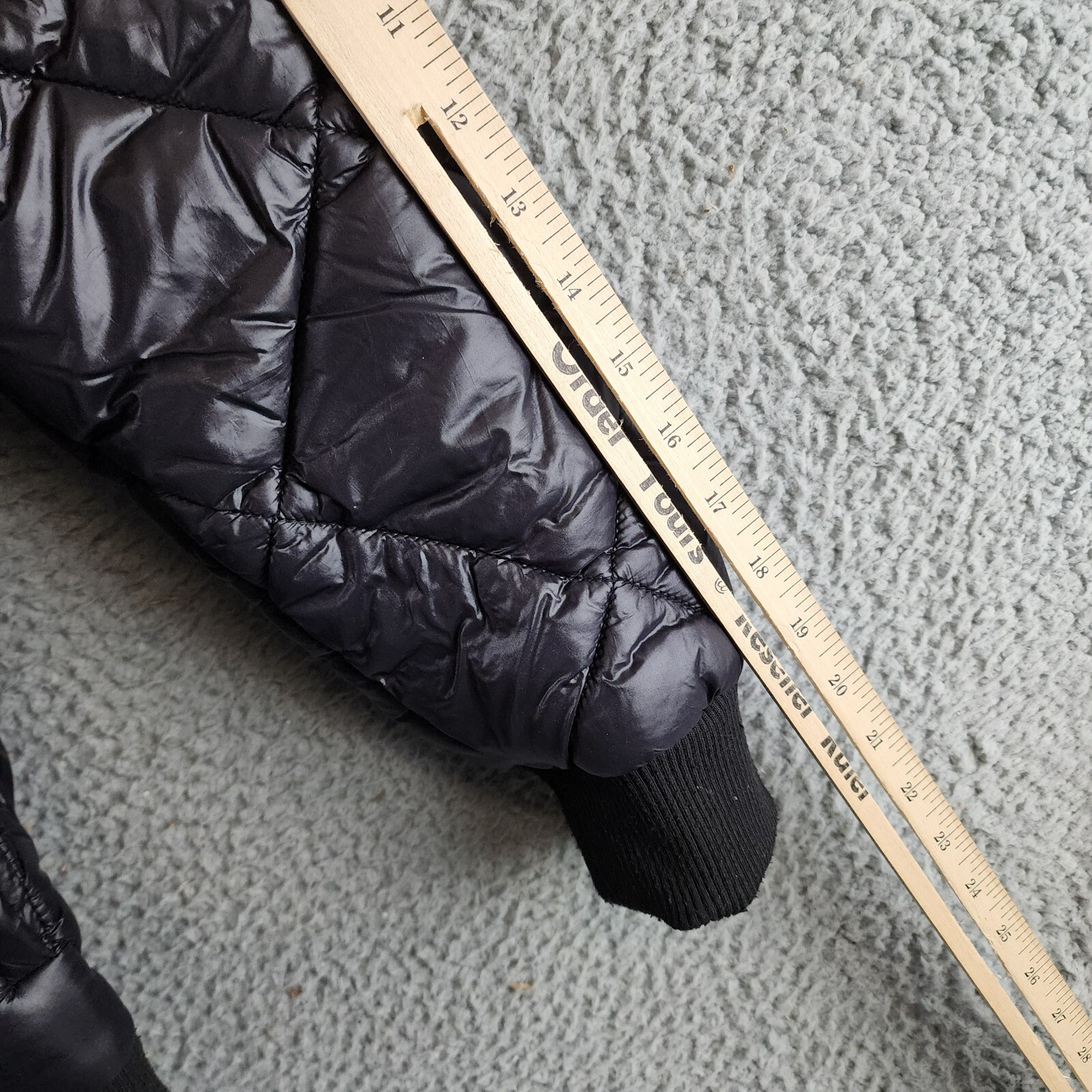 Rails Shay Diamond Quilted Jacket Womens XS Black Faux Shearling Collar Full Zip - Picture 12 of 17