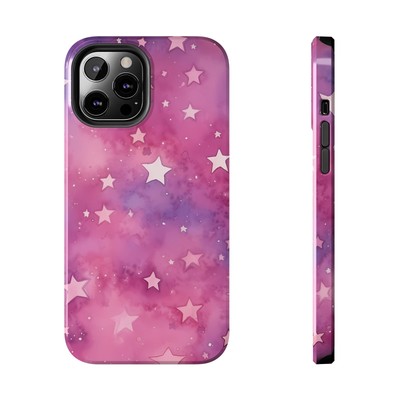 Pink Starry Night Sky Galaxy Celestial iPhone 11 12 13 14 15 Samsung Galaxy Case