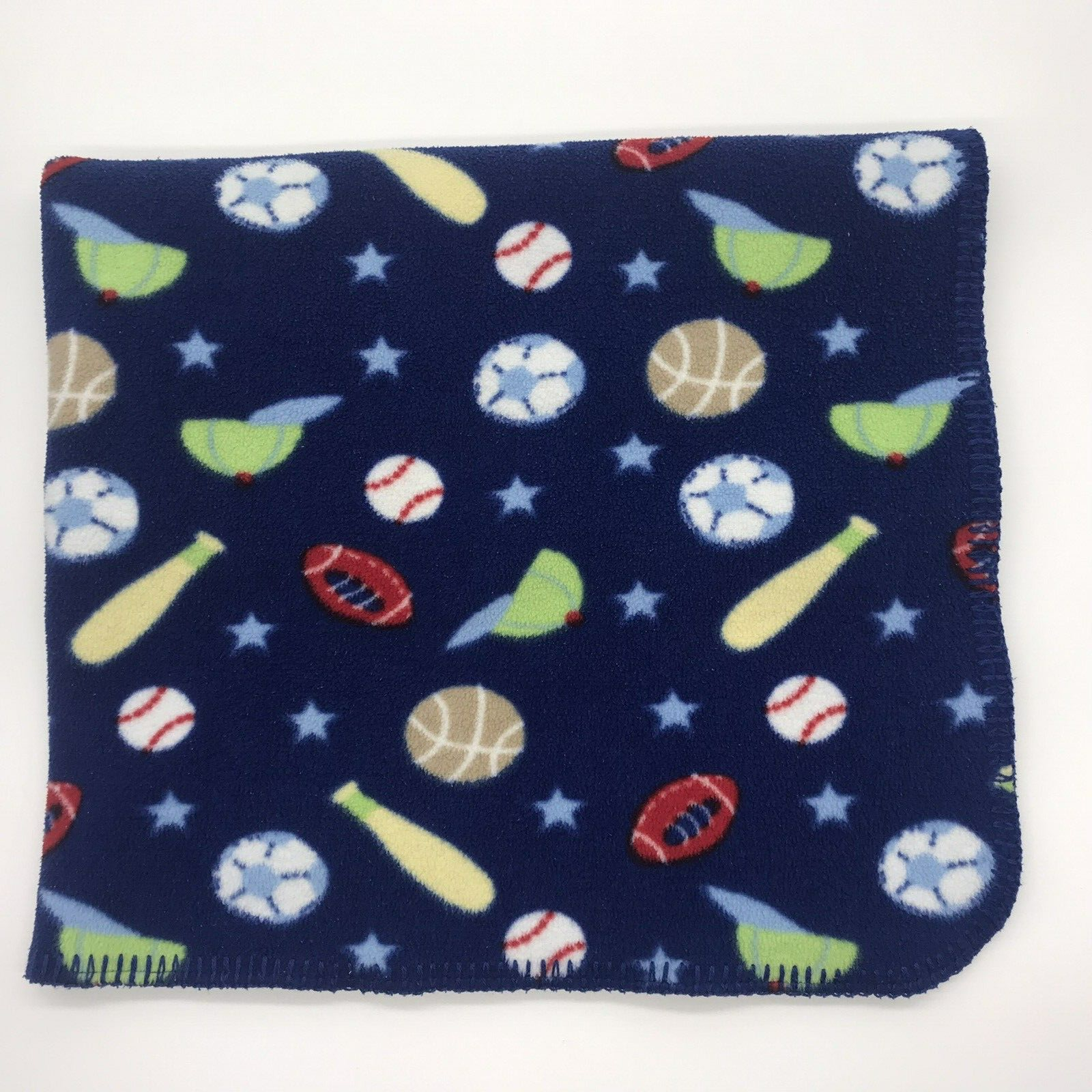 Baseball Football Basketball Fleece Blue Single Layer