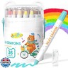 JUPITEARTH 36 Color Twist Crayons for Toddlers 1-3 and Kids 4-8, Non-Toxic Washable Crayons 2-4, Ultra-Silky Easy-Grip Art Supplies, Ideal Coloring Gift for Boys and Girls