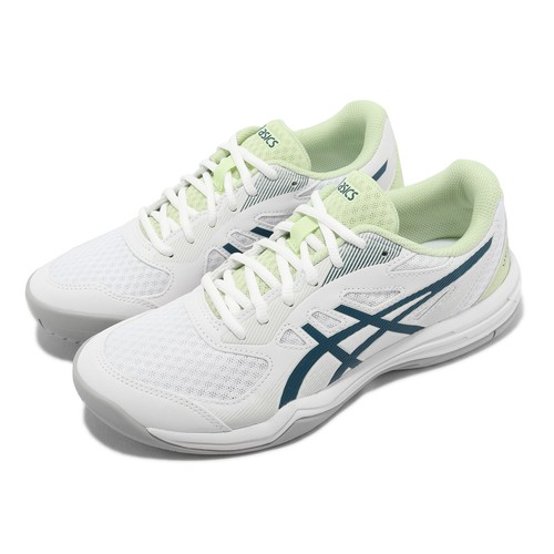 

Женские волейбольные кроссовки унисекс Asics Upcourt 5 White Ink Teal Green 1072A088-102, Белый, Upcourt 5