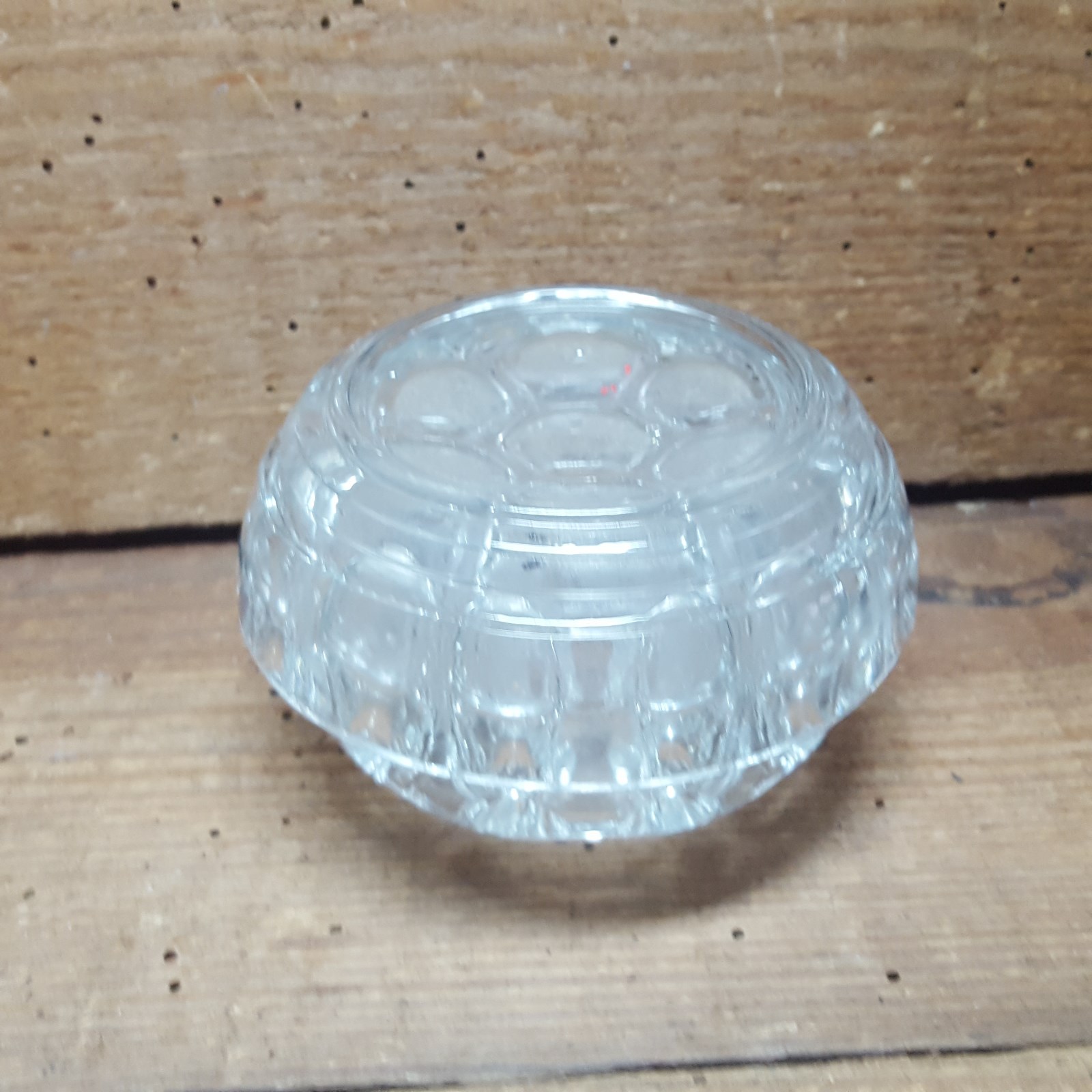 OLDER GLASS FROG~CUT FLOWER HOLDER~19 HOLE~DOME SHAPE~ UNUSUAL