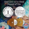 Sobriety Coin Sobriety Chips AA Chip AA Coins ONE Day at A TIME Sober Token Recovery Medallion NA Chips NA Coins Laser Engraved Design with Pu Keychain (1 Month-30 Days)