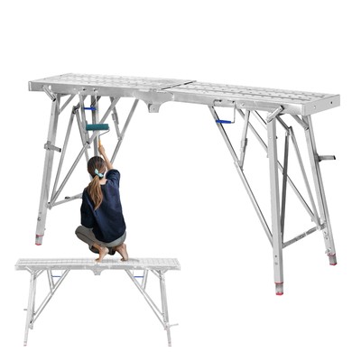 Scaffold Work Plat form with Adjustable Height Rustproof Work Bench Metal Stand