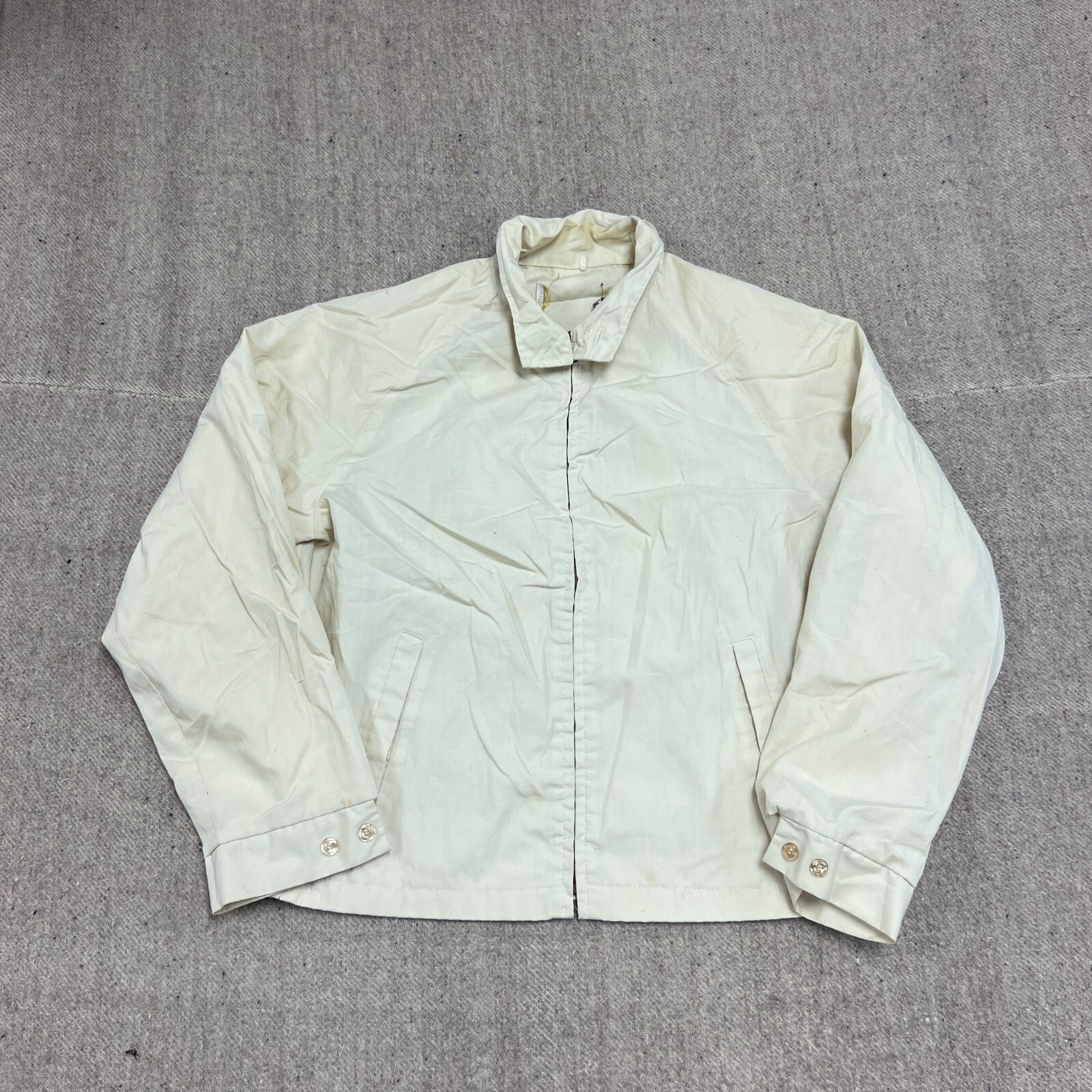 ジャケット・アウター 70s 80s EURO cotton harrington jacket Vintage Campus Harrington Jacket Mens Large Blue 1960s Zip