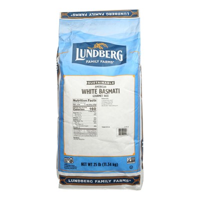 Lundberg Family Farms California White Basmati Rice - Case Of 25 Lbs