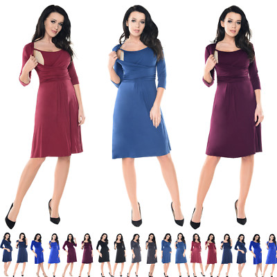 Purpless Maternity 2in1 Pregnancy and Breastfeeding Skater Dress Tunic Top 7240
