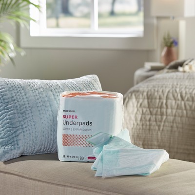 150 McKesson Moderate Absorbency Disposable Incontinence Underpads 30" x 30"