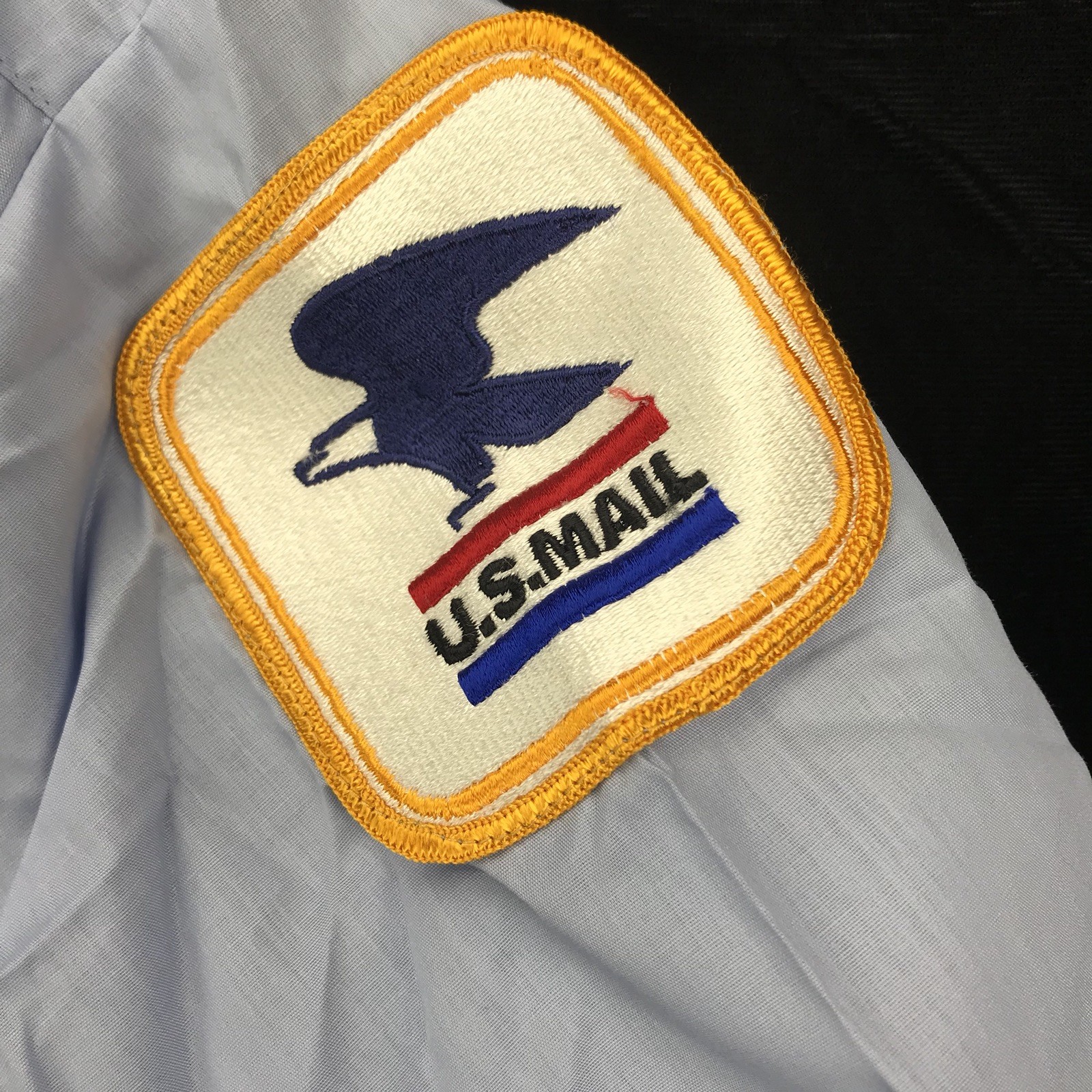 Mail US Postal Service Shirt L Vintage New 70's Blue Old Stock Single Stitch