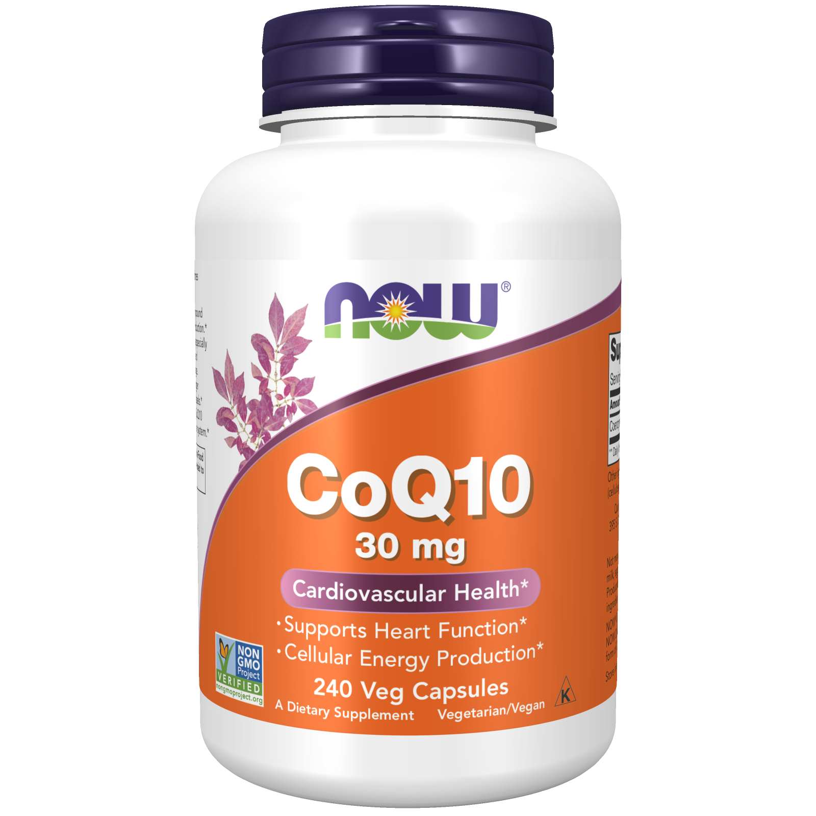 NOW Foods CoQ10, 30 мг, 240 растительных капсул