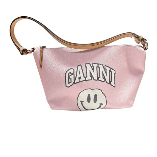Ganni Smiley Print Shoulder Bag In Pink | eBay