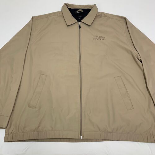 Men's ASHWORTH Golf Jacket Size XL Khaki Brown Water Wind