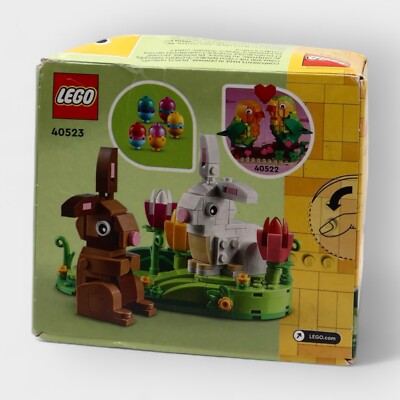Lego 40523 Easter Rabbits Display Colored Eggs Seasonal Vignette Tulips 288pcs