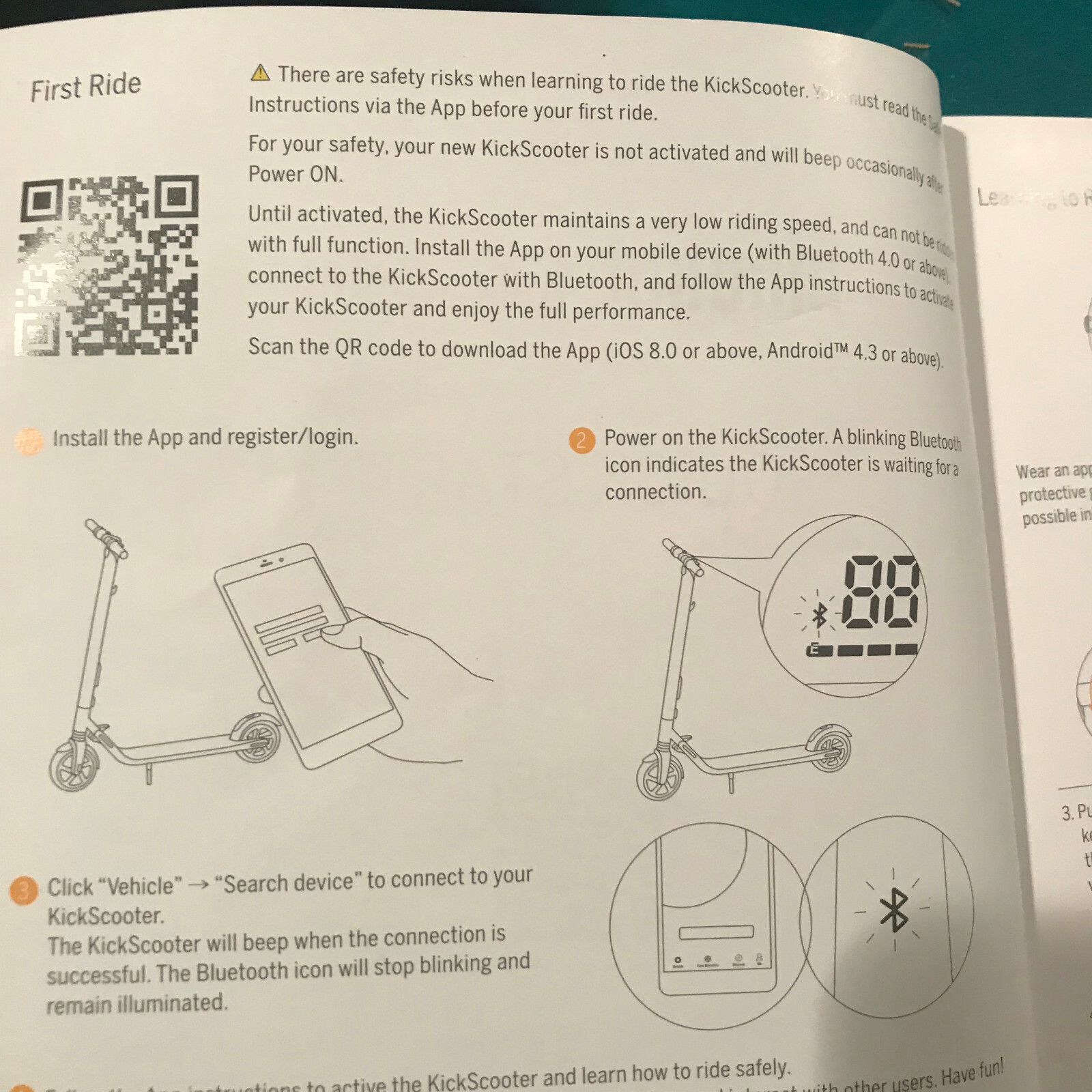 Ninebot by Segway ES4 Electric Scooter  BLUE TOOTH-CRUISE AND ALL GOODIES
