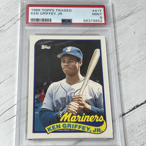 1989 Topps Traded Ken Griffey Jr PSA 9 MINT Rookie Card #41T