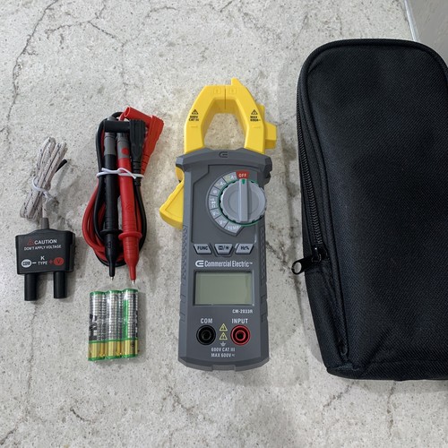 Commercial Electric LCD Digital Clamp Meter 600A AC