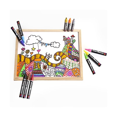 Cedar Markers Liquid Chalk Markers - 12 Pack With 40 Chalkboard Labels - Bold...