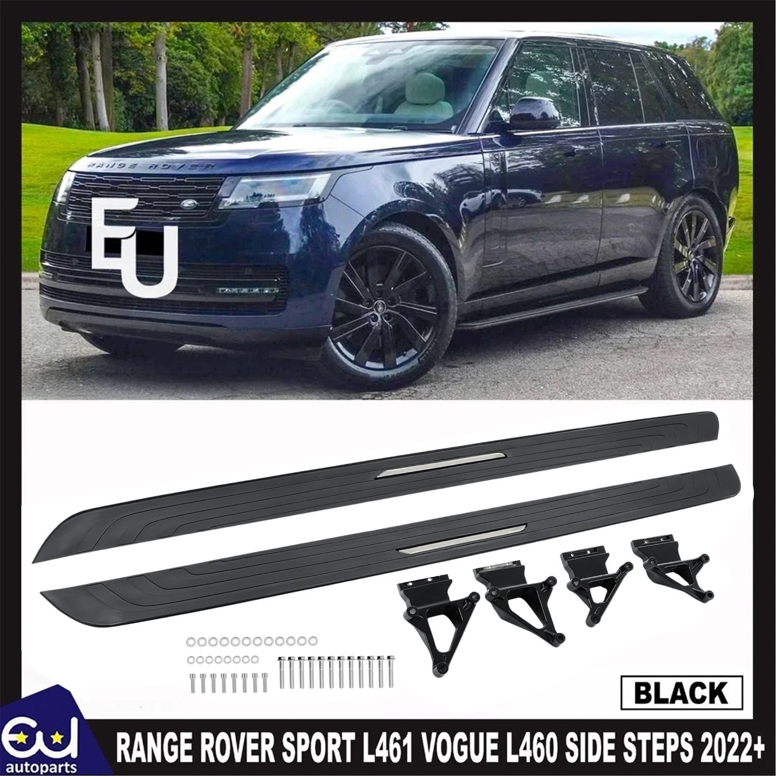 ALUMINUM ALOY RUNNING BOARD SIDE STEPS FOR RANGE ROVER SPORT L461 VOGUE L460 22+