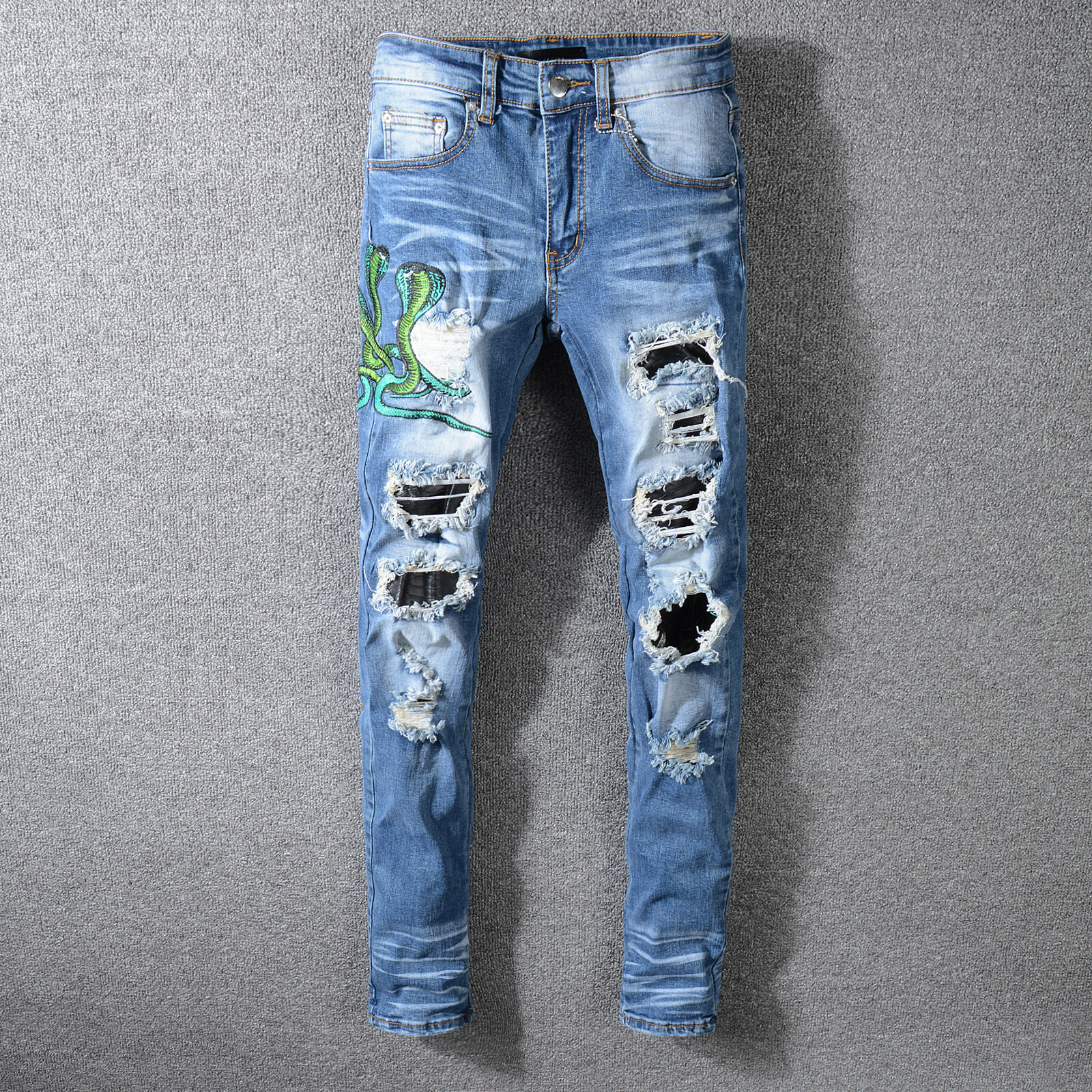 snake denim