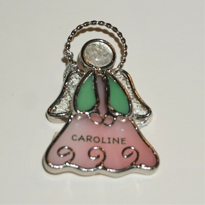 Ganz Stained Glass Angel Ornament Suncatcher Personalized Choose Name Xmas NWT