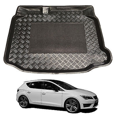 Heavy Duty Water Resistant Car Boot Liner Mat Bumper Protector for Seat Leon