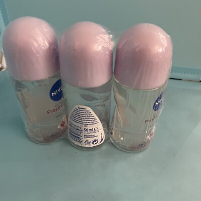 NIVEA FRESH CHERRY  NATURAL BEAUTY TOUCH ROLL ON 50ML 3 PACK