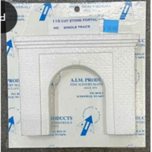A.I.M. Products HO scale single track cut stone tunnel portal