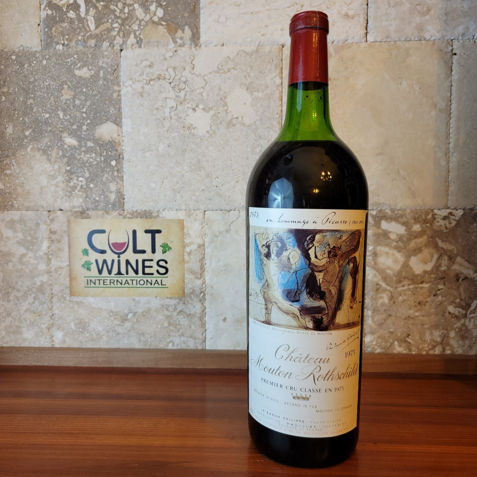 1973 Chateau Mouton Rothschild wine, Pauillac. Picasso Label