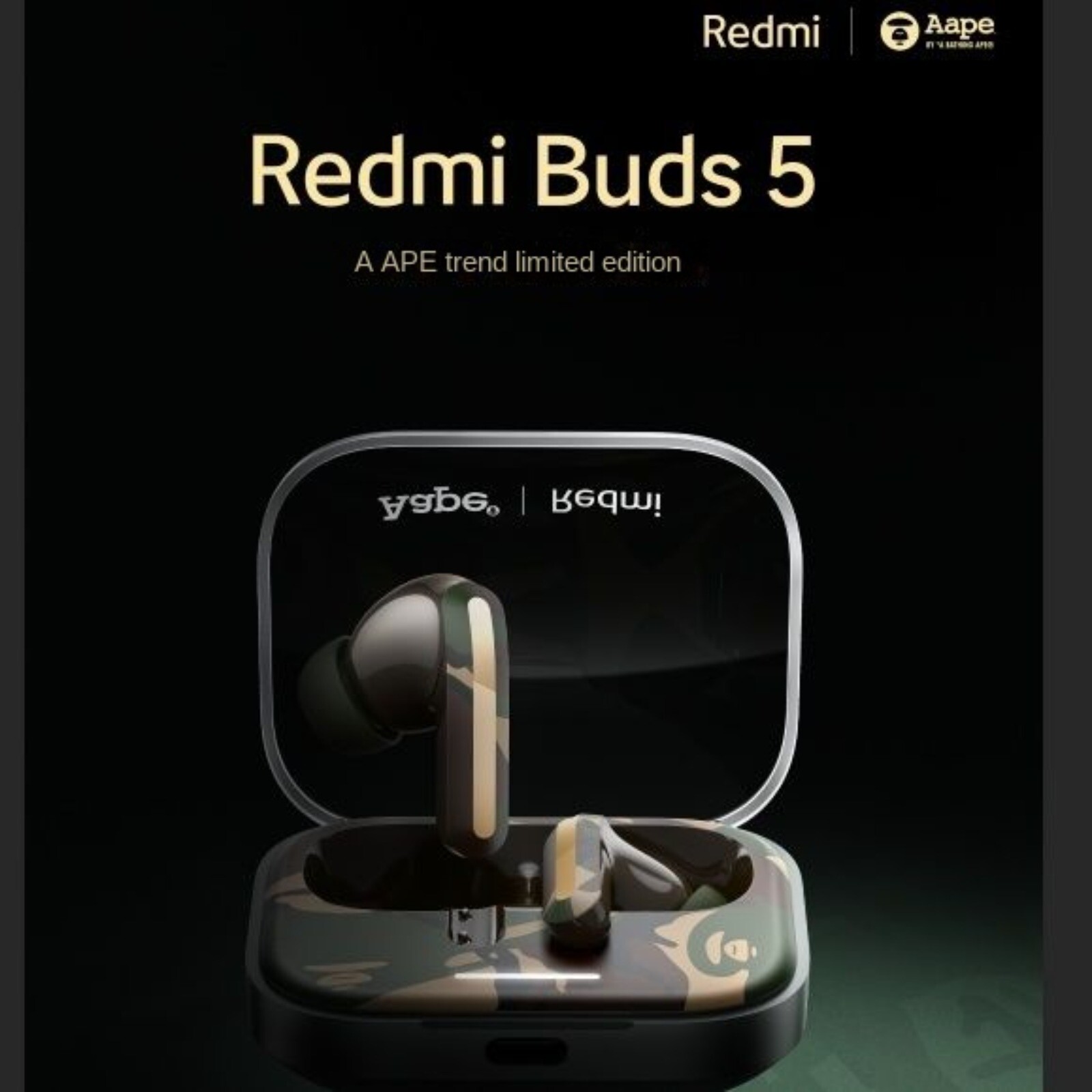 XiaoMi Redmi Buds 5 AAPE Earphone Fashion Bluetooth Headset