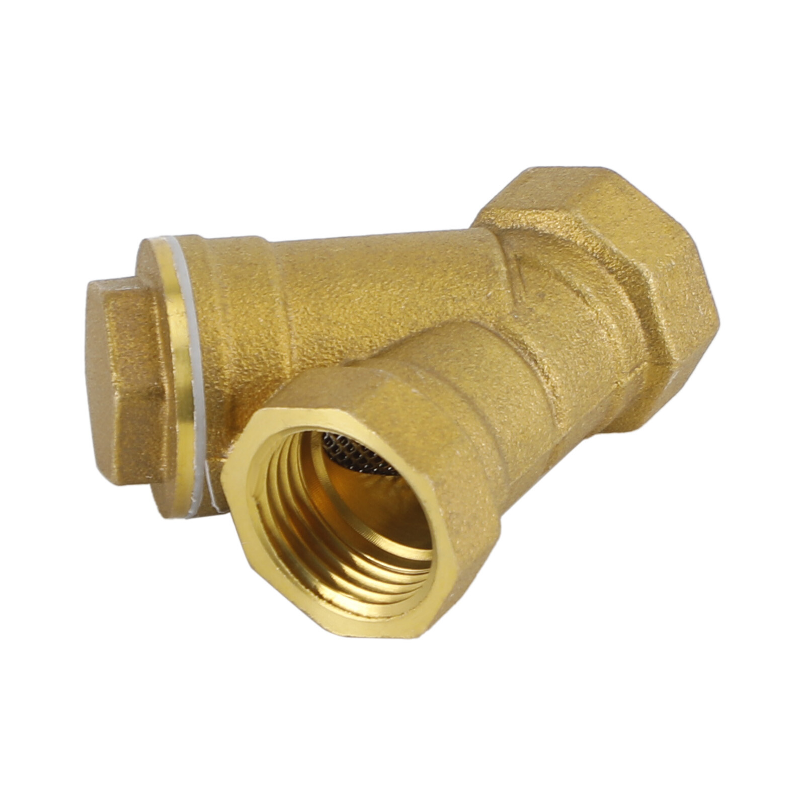 1/2" NPT Thread Y Shaped Brass Strainer Filter Valve Connector For Water Oil UE