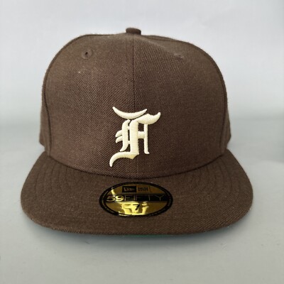 NEW ERA x Fear of God Essential 59Fifty Fitted Brown Size 7 Wool Cap Hat